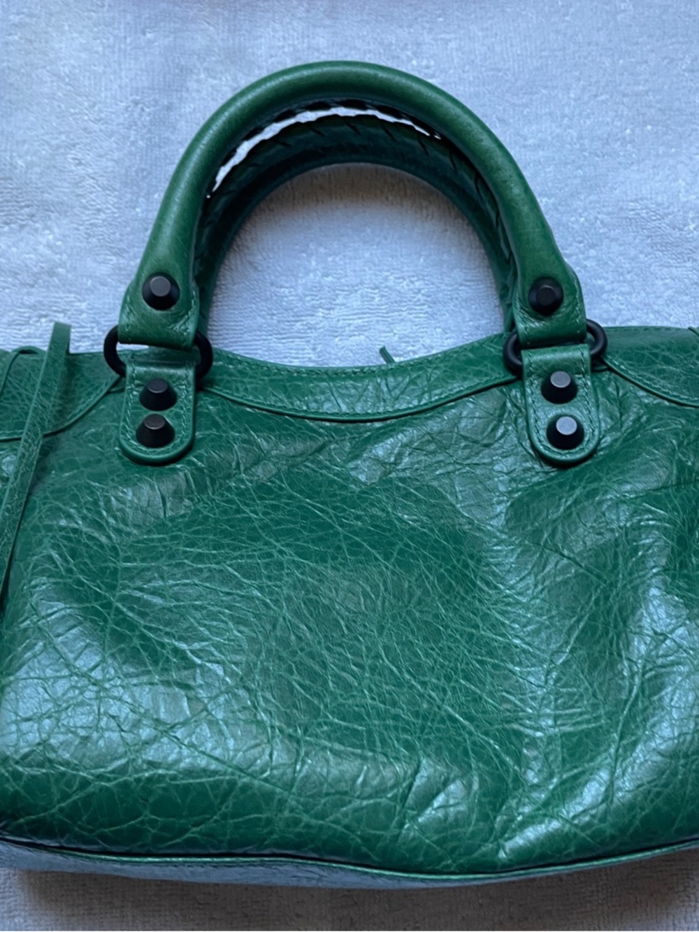BEAUTIFUL BALENCIAGA LE CITY MINI BAG IN EMERALD GREEN PERFECT CONDITION! - Picture 3 of 15